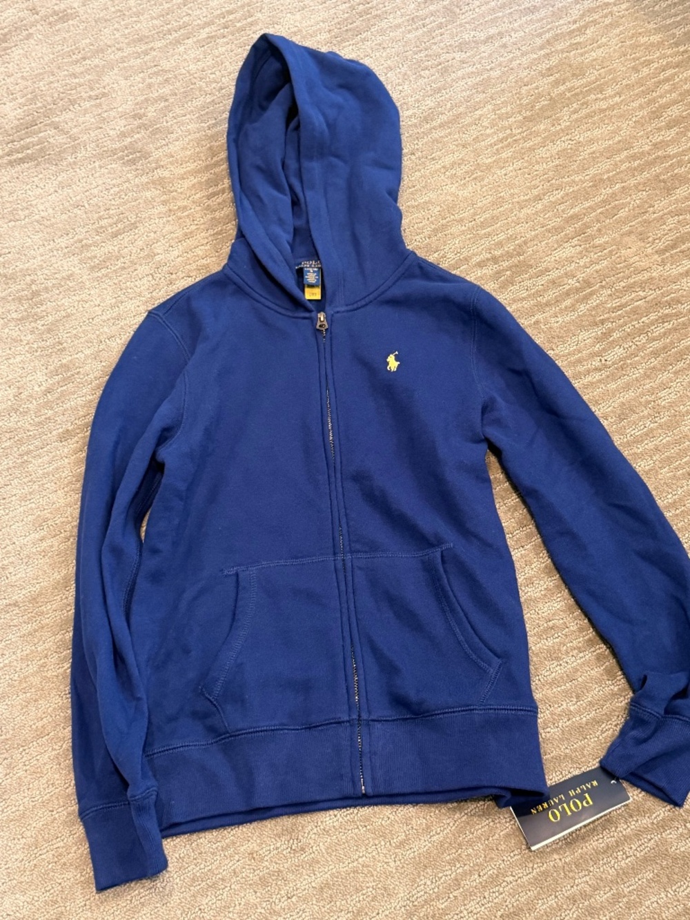 Polo Ralph Lauren Kids Hooded Sweatshirt Size Large 12/14 Blue New With Tags